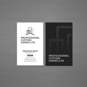 Visitenkarten-Design von Creations Box 2015 für Professional Custom Homes | Design: #21710670