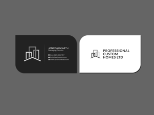 Business Card Design by Creations Box 2015 for Professional Custom Homes | Design: #21712555