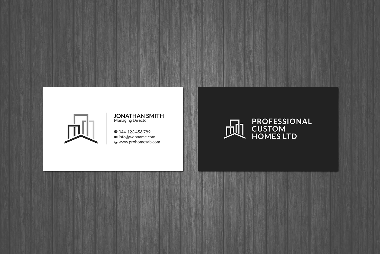 Business Card Design by Creations Box 2015 for Professional Custom Homes | Design #21712556
