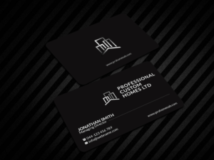 Business Card Design by Creations Box 2015 for Professional Custom Homes | Design: #21712603