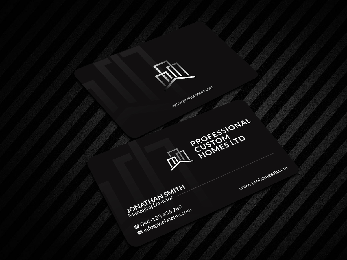 Diseño de Tarjeta de Presentación por Creations Box 2015 para Professional Custom Homes | Diseño #21712604