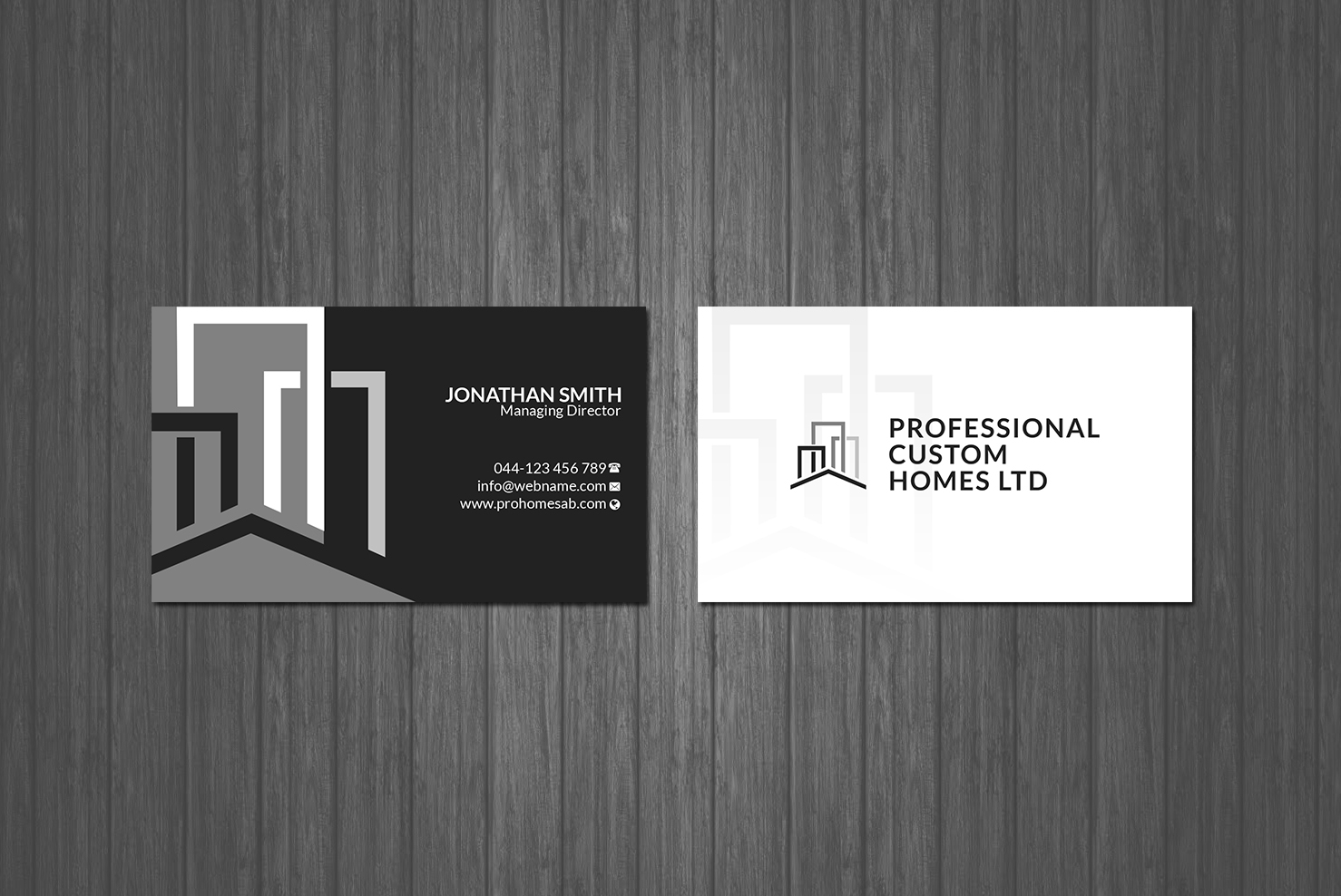 Diseño de Tarjeta de Presentación por Creations Box 2015 para Professional Custom Homes | Diseño #21712698