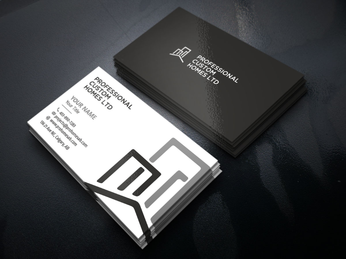 Business Card Design by LAXMI DESIGNHUB for Professional Custom Homes | Design #21719861