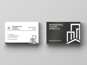 Business Card Design by LAXMI DESIGNHUB for Professional Custom Homes | Design: #21719862