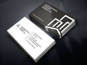 Business Card Design by LAXMI DESIGNHUB for Professional Custom Homes | Design: #21719863