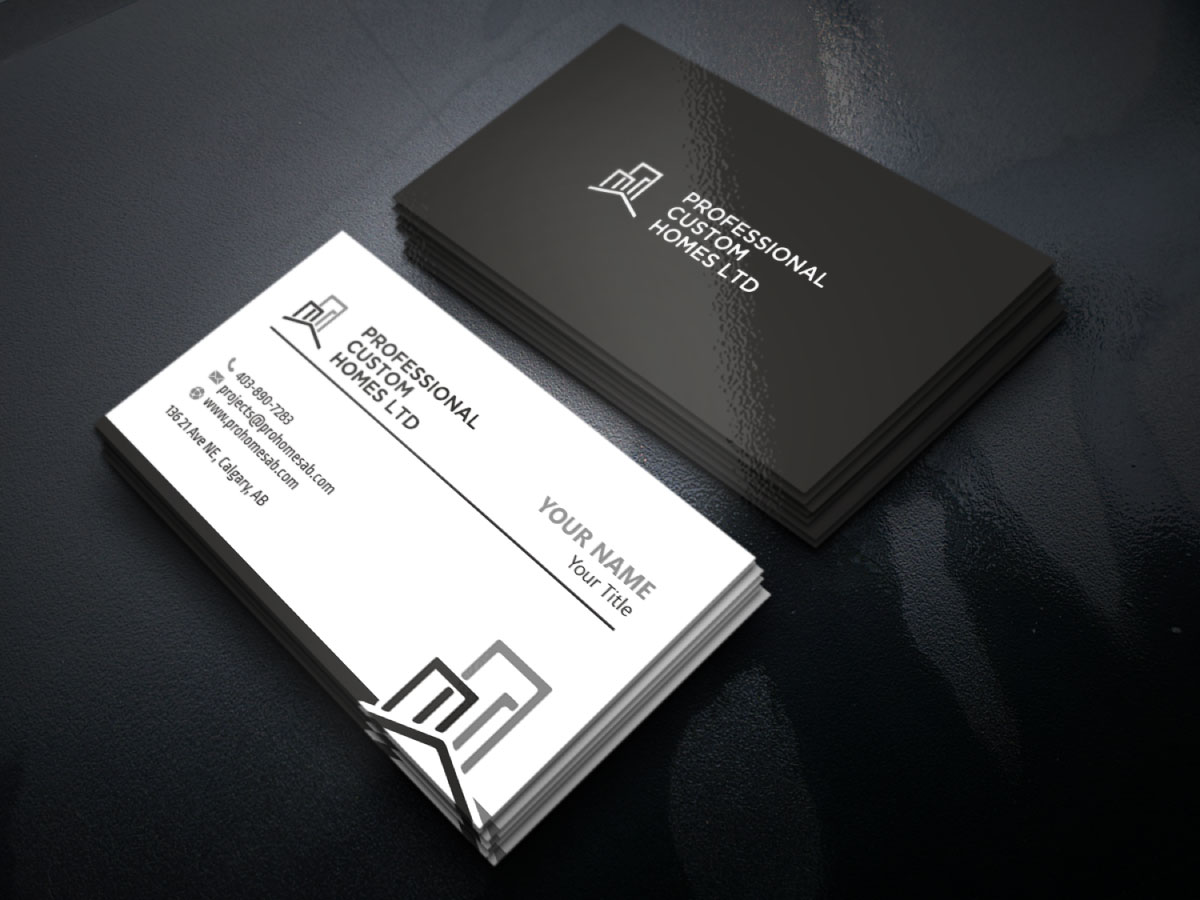 Business Card Design by LAXMI DESIGNHUB for Professional Custom Homes | Design #21719865