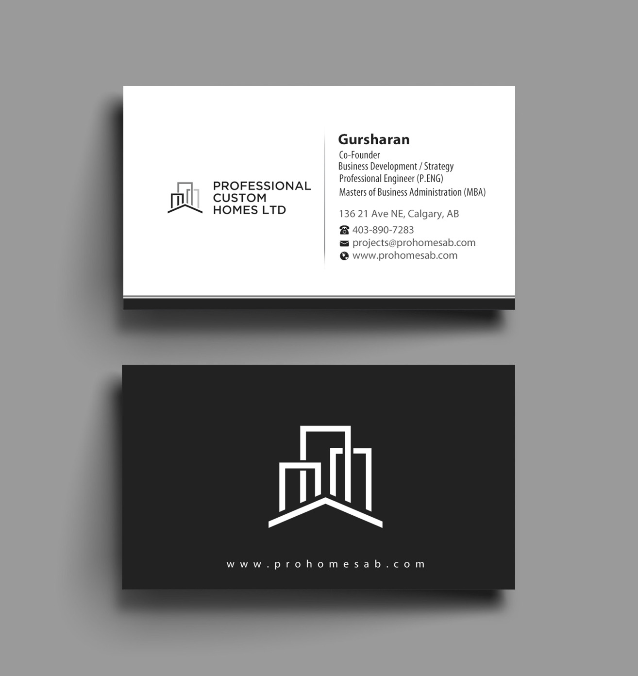 Business Card Design by Brand aid for Professional Custom Homes | Design #21709221