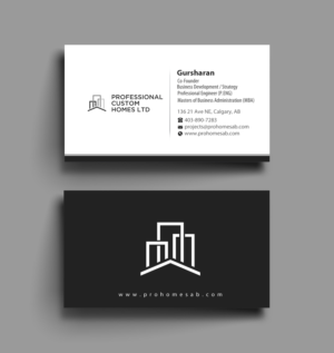 Business Card Design by Brand aid for Professional Custom Homes | Design: #21709221