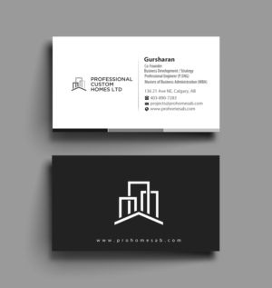Business Card Design by Brand aid for Professional Custom Homes | Design: #21709224