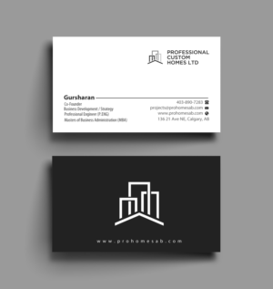 Visitenkarten-Design von Brand aid für Professional Custom Homes | Design: #21709225