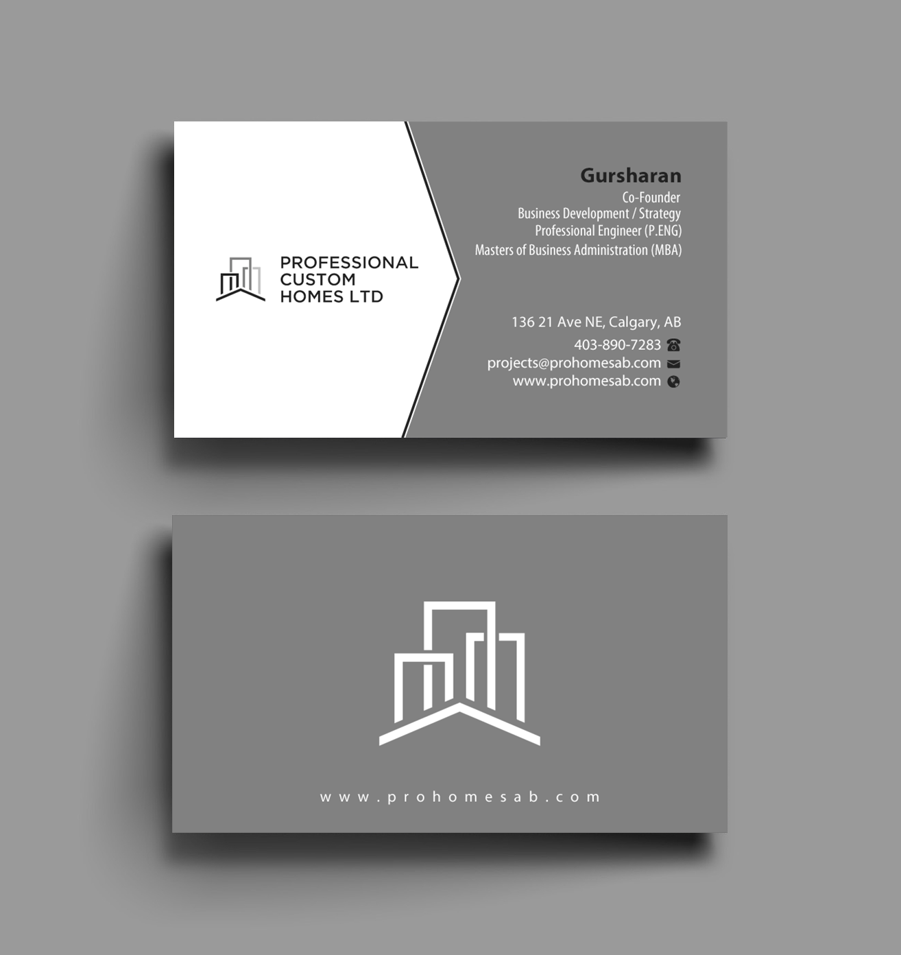 Business Card Design by Brand aid for Professional Custom Homes | Design #21709226