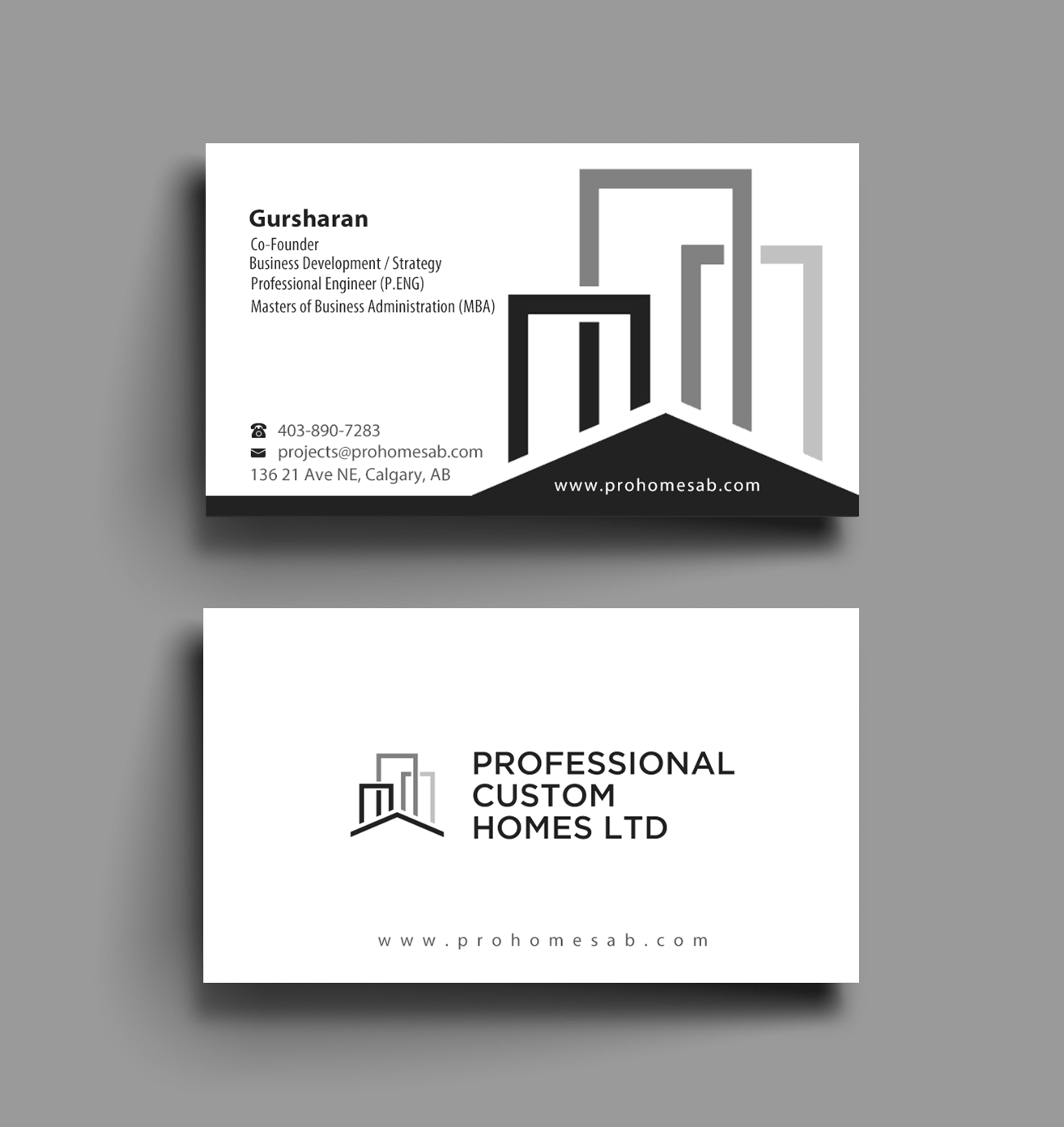 Business Card Design by Brand aid for Professional Custom Homes | Design #21709227