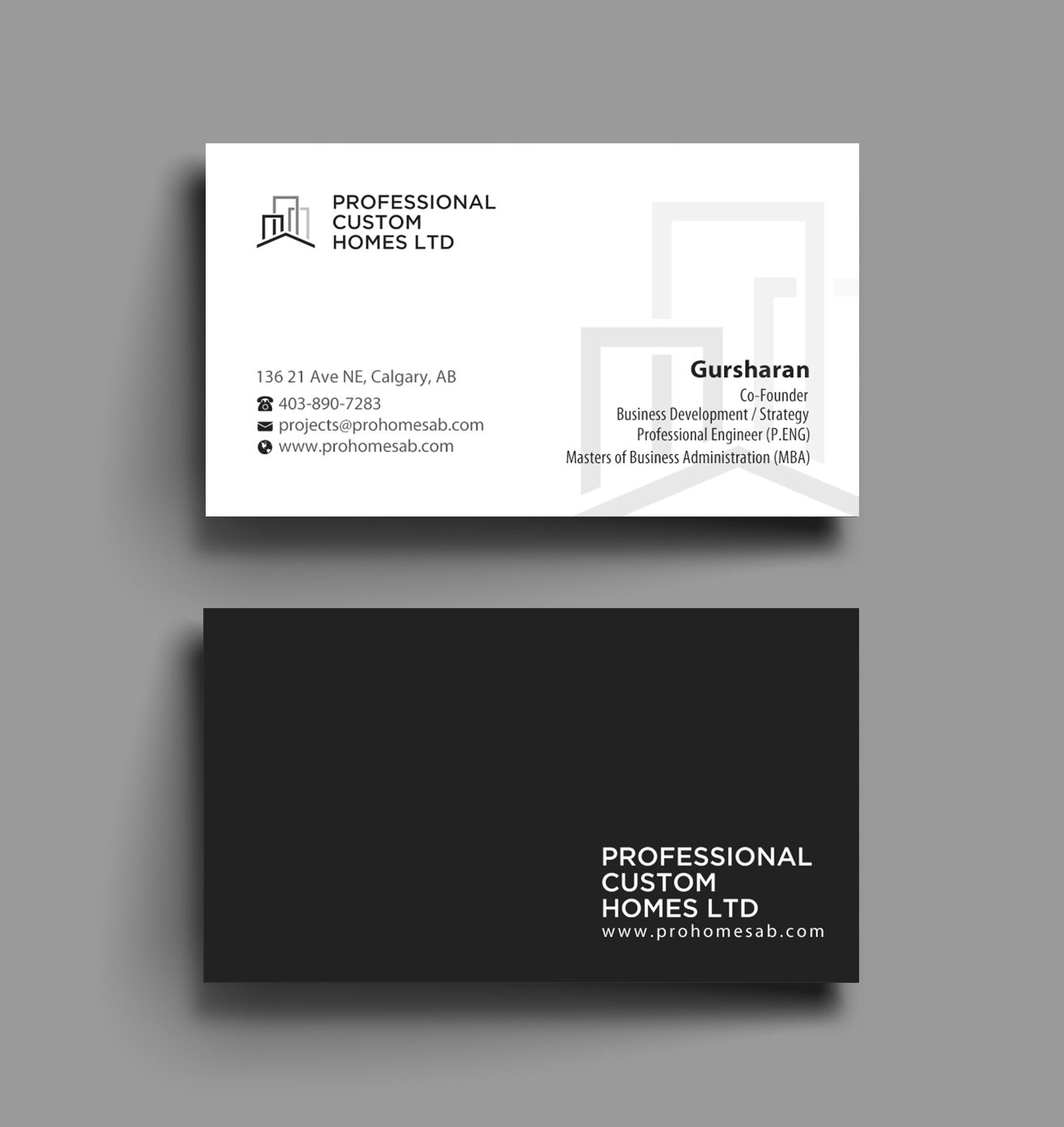 Diseño de Tarjeta de Presentación por Brand aid para Professional Custom Homes | Diseño #21709228