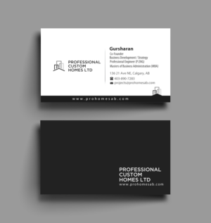 Business Card Design by Brand aid for Professional Custom Homes | Design: #21709230