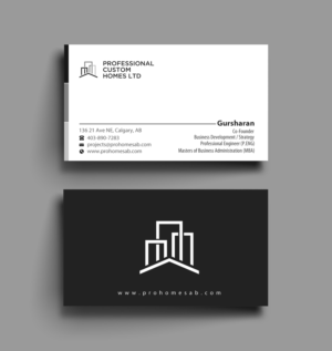 Business Card Design by Brand aid for Professional Custom Homes | Design: #21709235