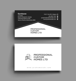 Business Card Design by Brand aid for Professional Custom Homes | Design: #21709236