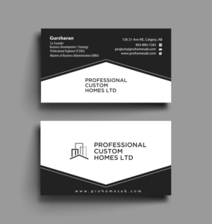 Business Card Design by Brand aid for Professional Custom Homes | Design: #21709237