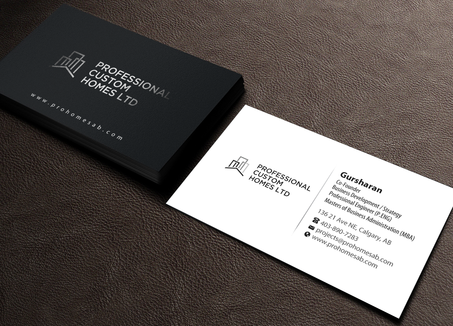 Business Card Design by Brand aid for Professional Custom Homes | Design #21709239