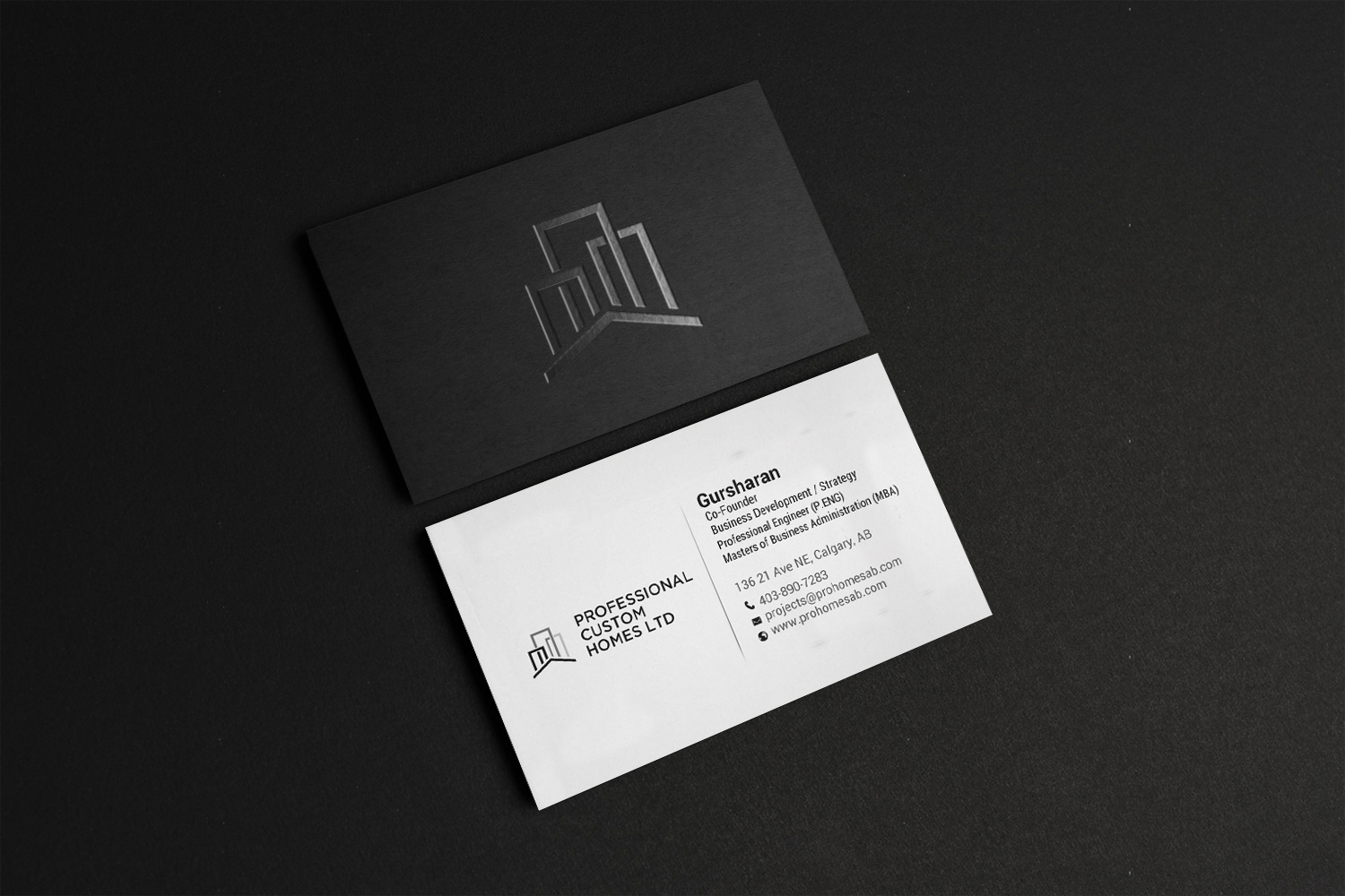 Business Card Design by chandrayaan.creative for Professional Custom Homes | Design #21707723