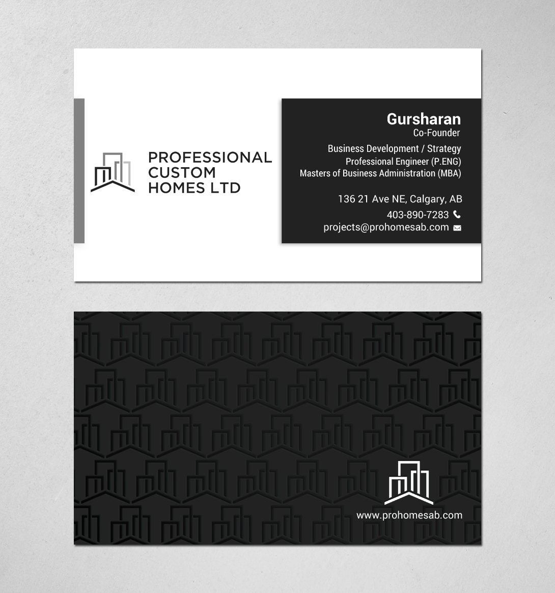 Design de Carte de Visite par chandrayaan.creative pour Professional Custom Homes | Design #21707731