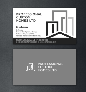 Design de Carte de Visite par chandrayaan.creative pour Professional Custom Homes | Design : #21709171