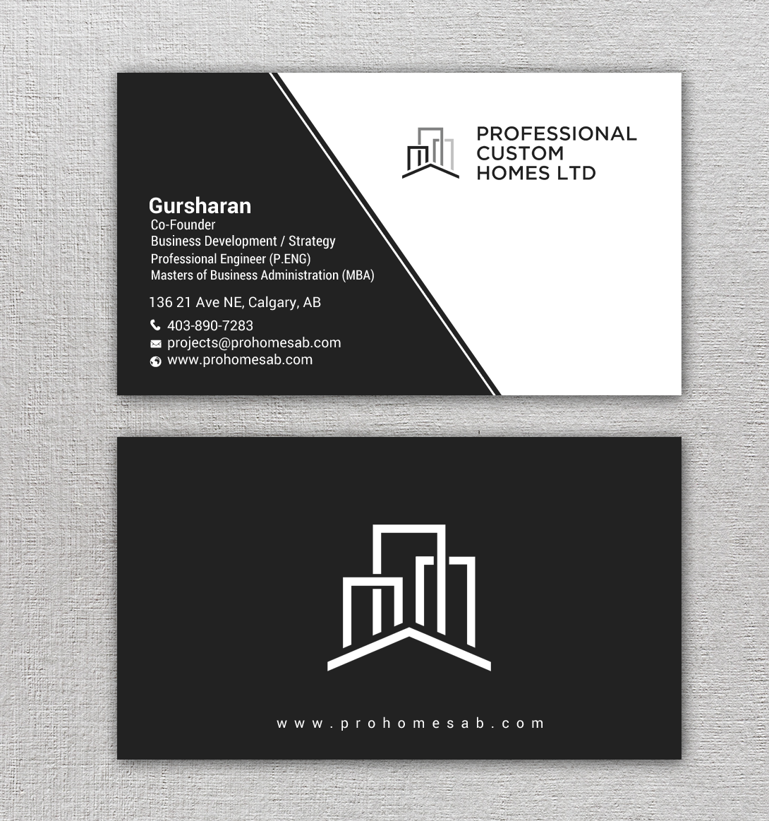 Design de Carte de Visite par chandrayaan.creative pour Professional Custom Homes | Design #21709178