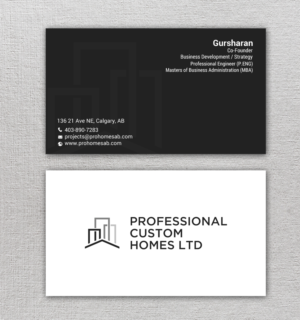 Design de Carte de Visite par chandrayaan.creative pour Professional Custom Homes | Design : #21709180