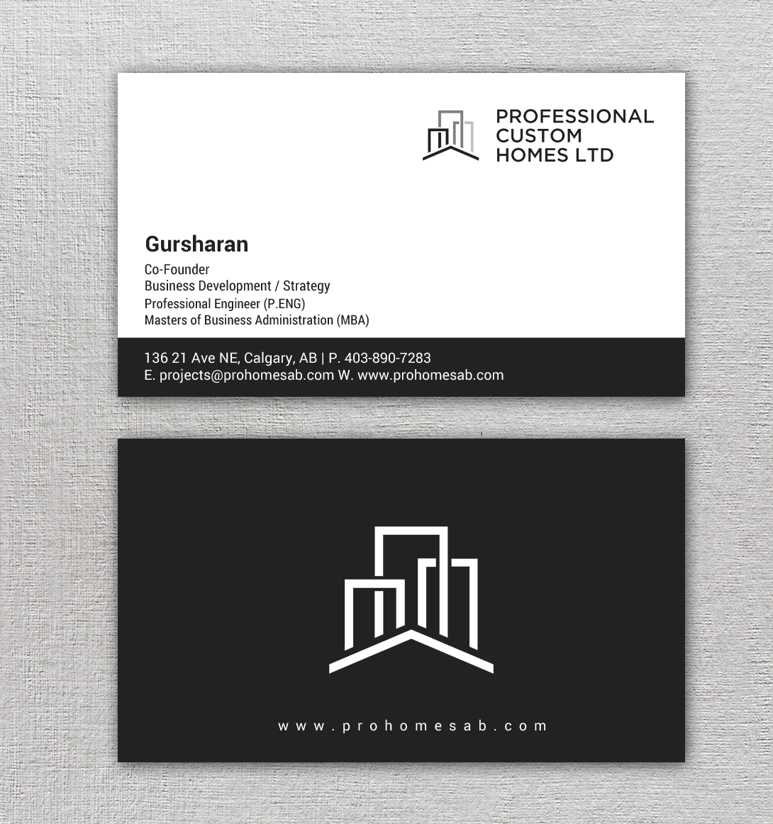 Design de Carte de Visite par chandrayaan.creative pour Professional Custom Homes | Design #21709181