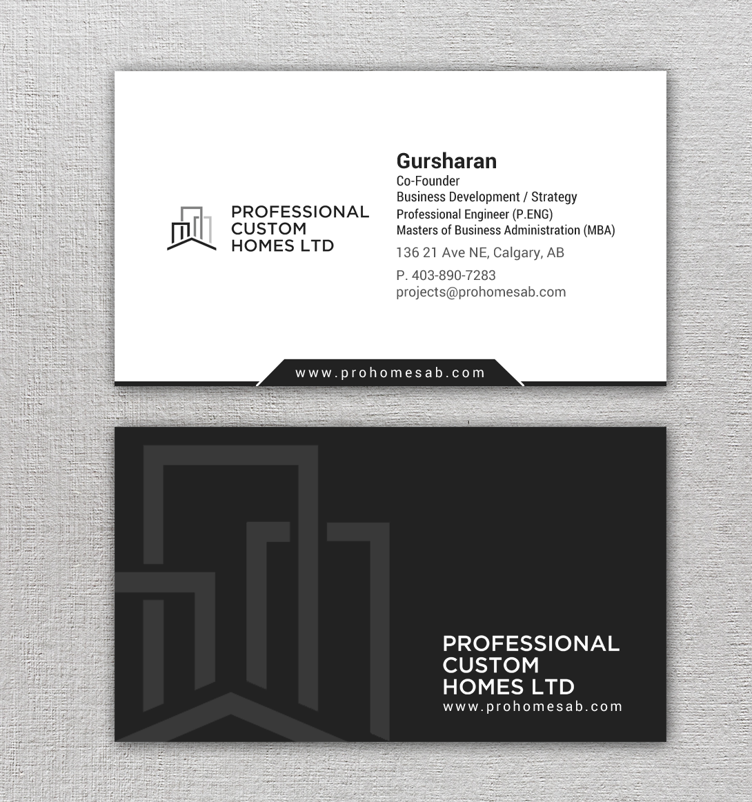 Design de Carte de Visite par chandrayaan.creative pour Professional Custom Homes | Design #21709187