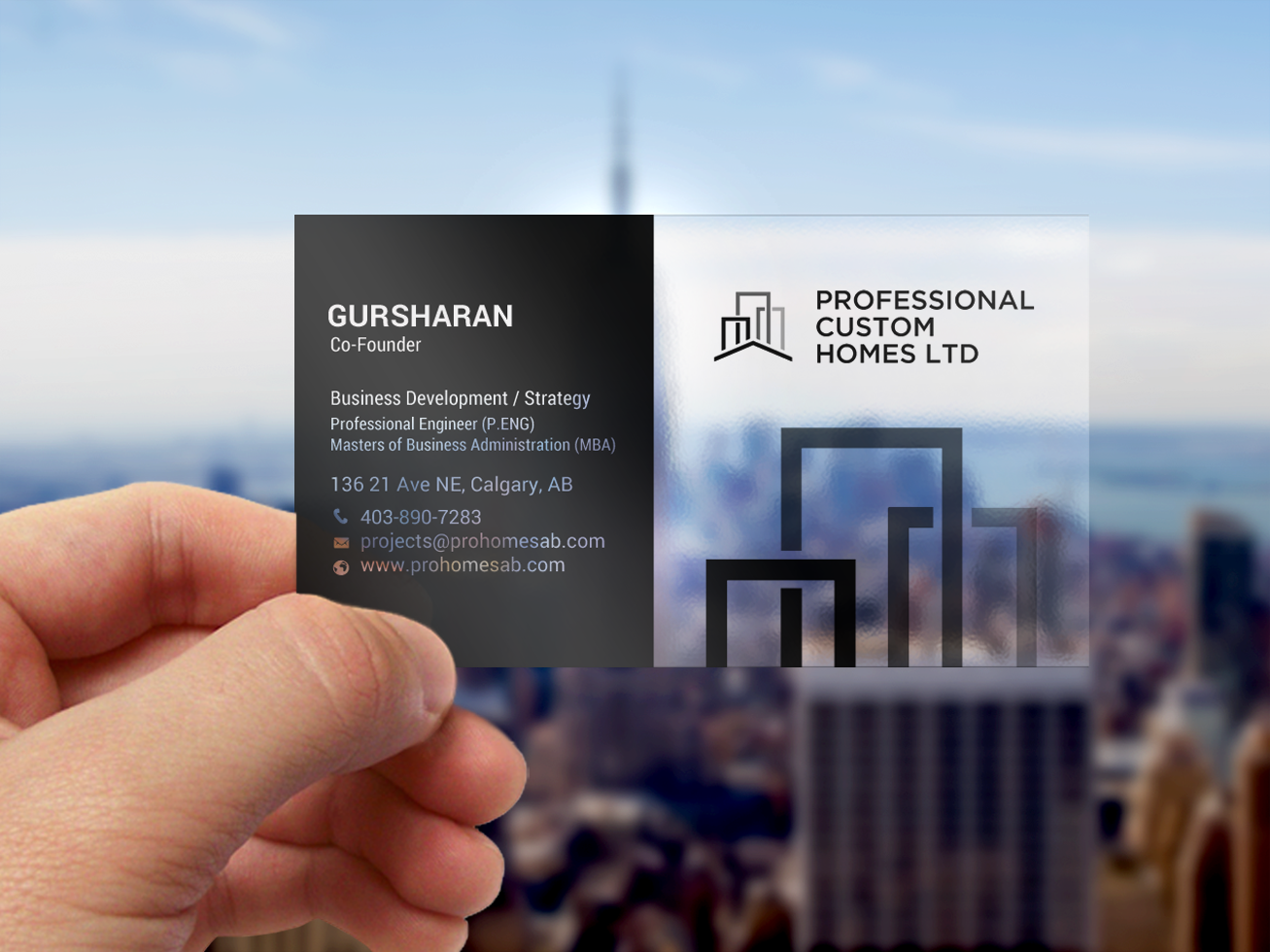 Design de Carte de Visite par chandrayaan.creative pour Professional Custom Homes | Design #21709189