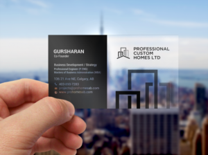 Design de Carte de Visite par chandrayaan.creative pour Professional Custom Homes | Design : #21709189