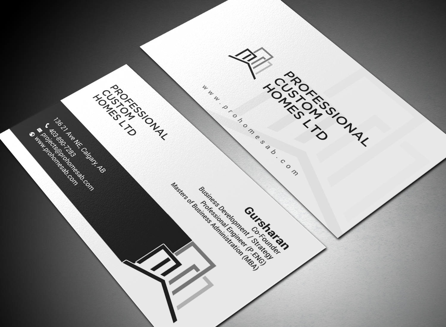 Diseño de Tarjeta de Presentación por chandrayaan.creative para Professional Custom Homes | Diseño #21709194