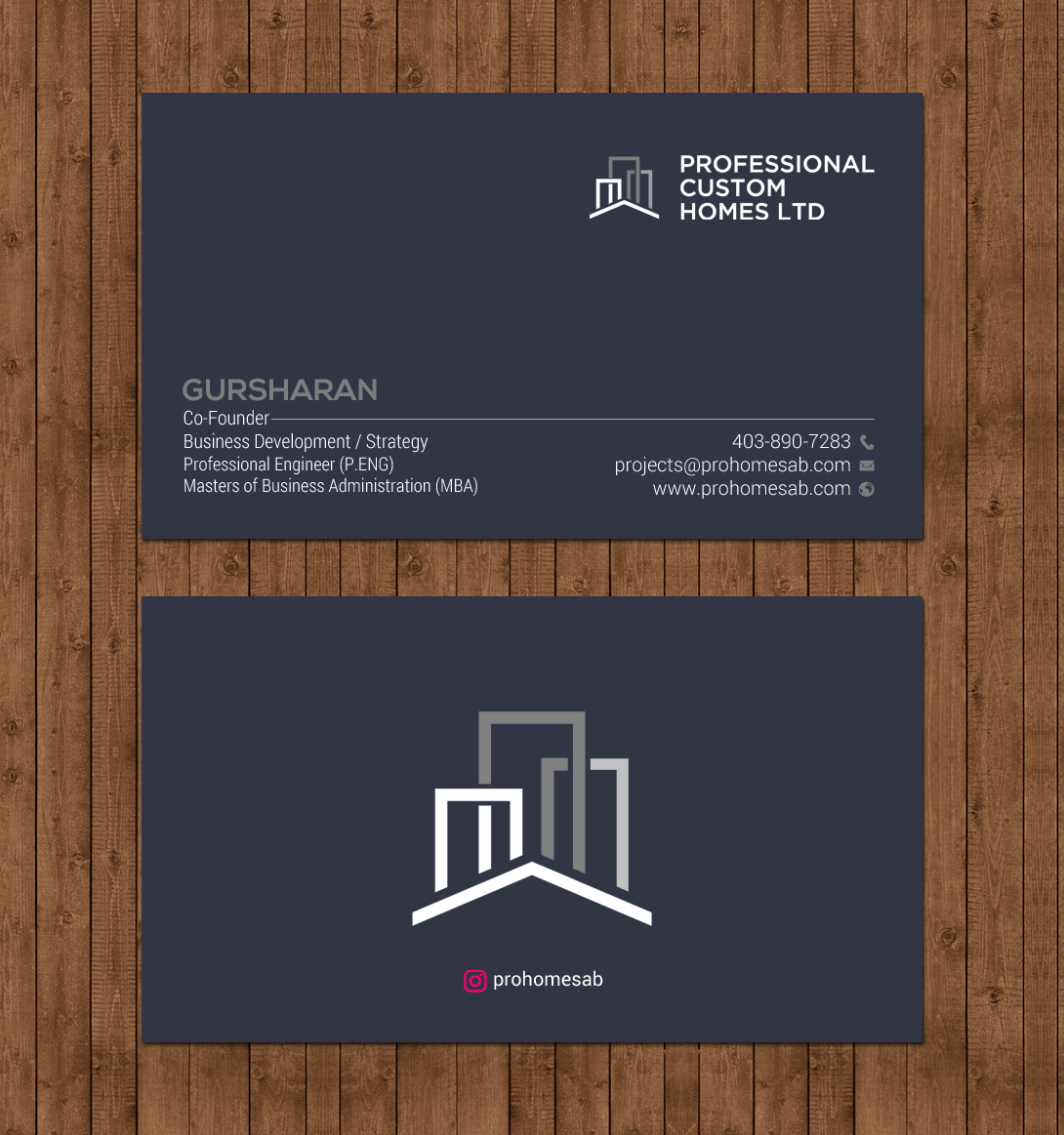 Business Card Design by chandrayaan.creative for Professional Custom Homes | Design #21711586