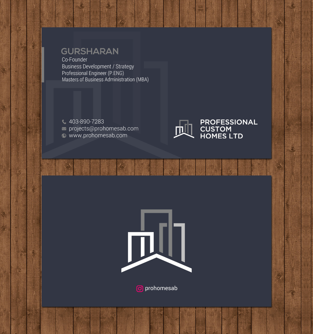 Diseño de Tarjeta de Presentación por chandrayaan.creative para Professional Custom Homes | Diseño #21711588