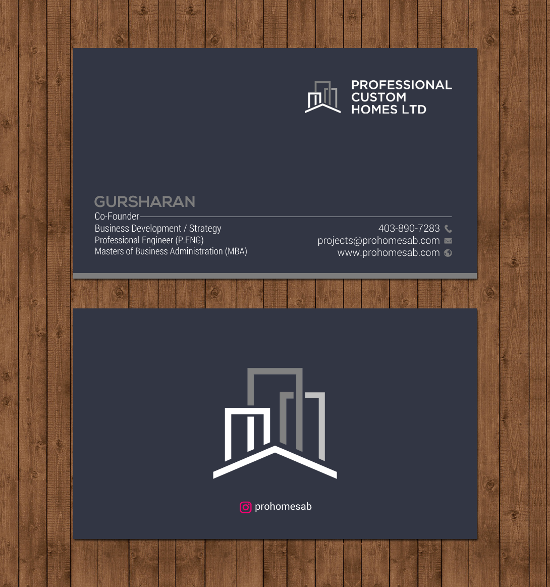 Diseño de Tarjeta de Presentación por chandrayaan.creative para Professional Custom Homes | Diseño #21711589