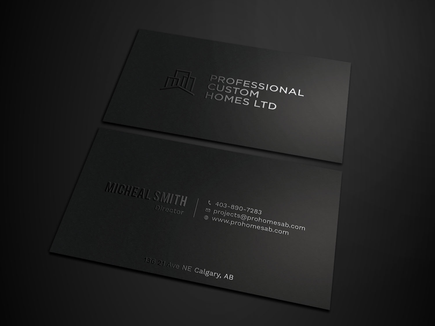 Business Card Design by Tripti Ranjan Gain for Professional Custom Homes | Design #21707001