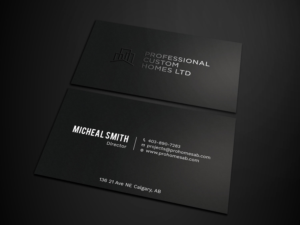 Business Card Design by Tripti Ranjan Gain for Professional Custom Homes | Design: #21707002
