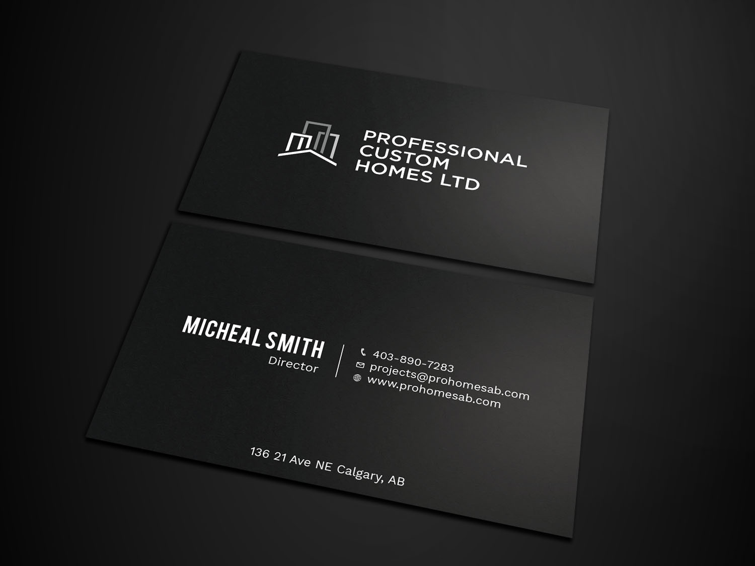 Business Card Design by Tripti Ranjan Gain for Professional Custom Homes | Design #21707003