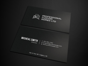 Business Card Design by Tripti Ranjan Gain for Professional Custom Homes | Design: #21707003