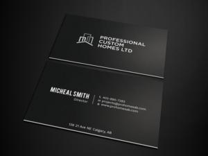 Business Card Design by Tripti Ranjan Gain for Professional Custom Homes | Design: #21707004