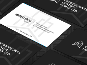 Business Card Design by Tripti Ranjan Gain for Professional Custom Homes | Design: #21707006