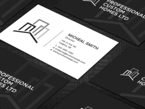 Business Card Design by Tripti Ranjan Gain for Professional Custom Homes | Design: #21707008