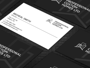Business Card Design by Tripti Ranjan Gain for Professional Custom Homes | Design: #21707014