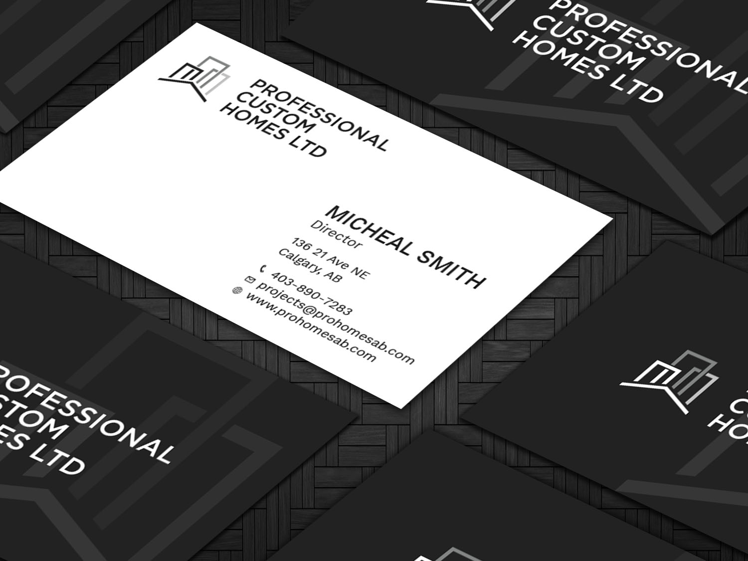Business Card Design by Tripti Ranjan Gain for Professional Custom Homes | Design #21707016