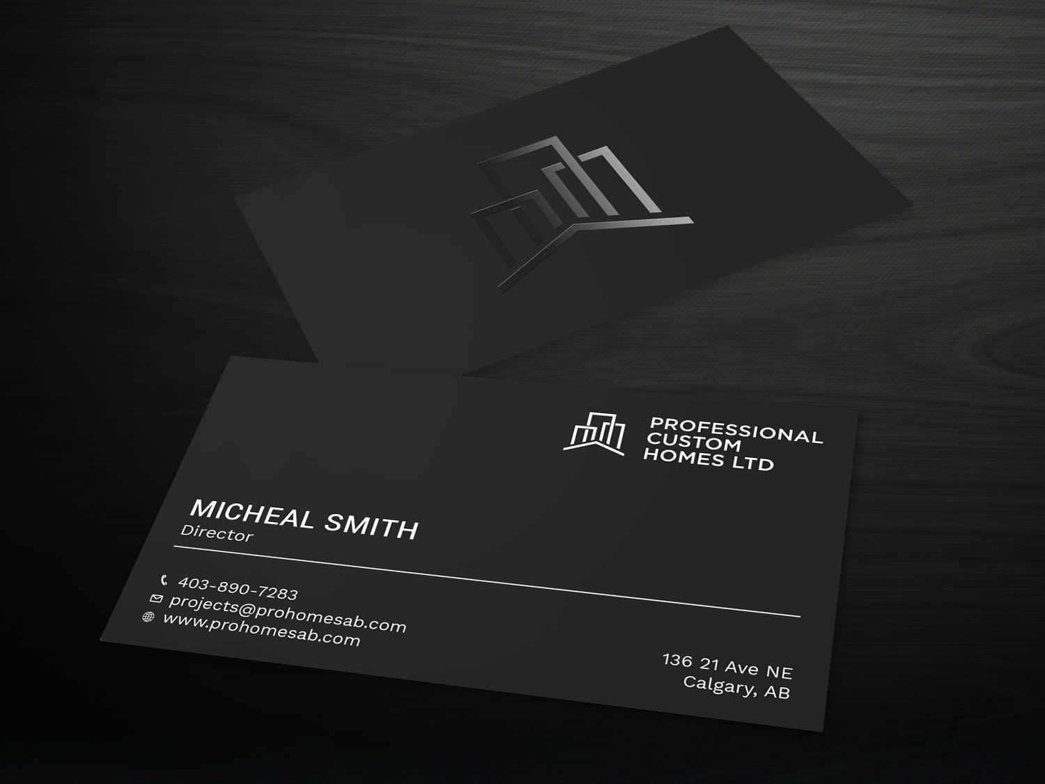 Business Card Design by Tripti Ranjan Gain for Professional Custom Homes | Design #21707020