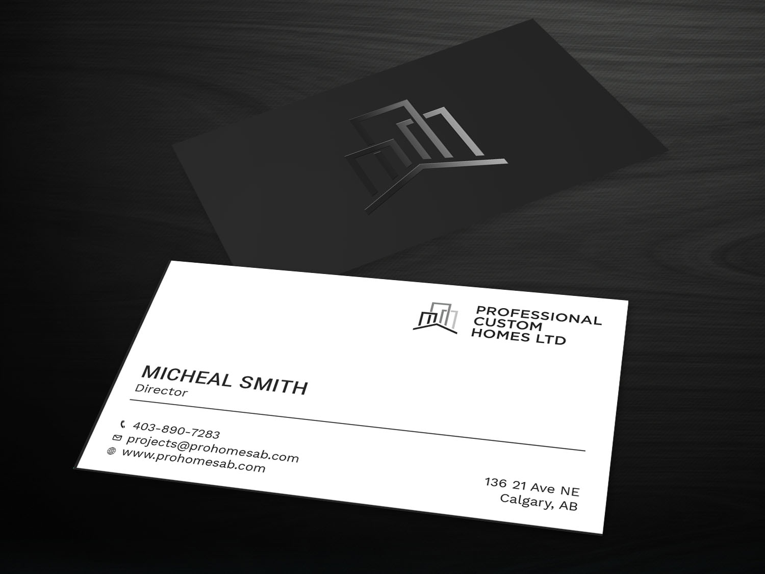 Business Card Design by Tripti Ranjan Gain for Professional Custom Homes | Design #21707021