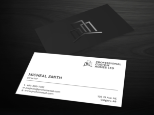 Business Card Design by Tripti Ranjan Gain for Professional Custom Homes | Design: #21707021