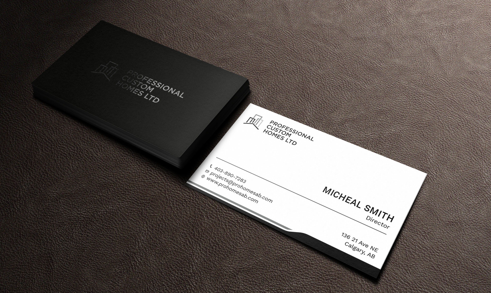 Business Card Design by Tripti Ranjan Gain for Professional Custom Homes | Design #21707023