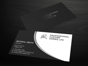 Business Card Design by Tripti Ranjan Gain for Professional Custom Homes | Design: #21707034