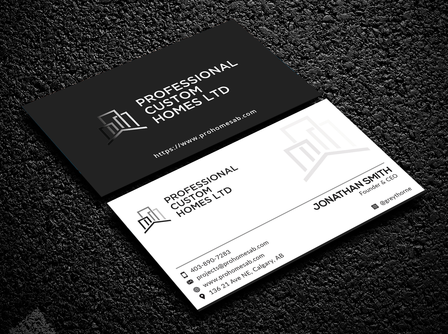 Diseño de Tarjeta de Presentación por Bold Pixels para Professional Custom Homes | Diseño #21704051